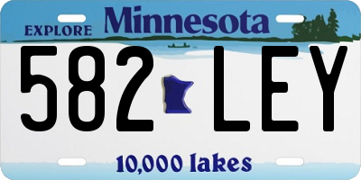 MN license plate 582LEY