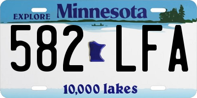 MN license plate 582LFA