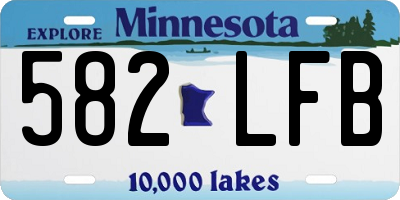 MN license plate 582LFB