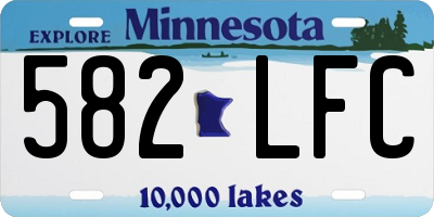 MN license plate 582LFC