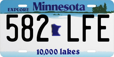 MN license plate 582LFE