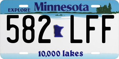 MN license plate 582LFF
