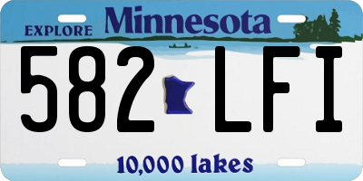 MN license plate 582LFI