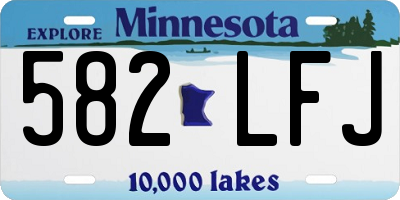 MN license plate 582LFJ