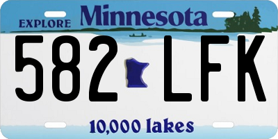 MN license plate 582LFK