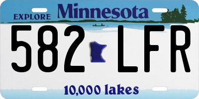 MN license plate 582LFR