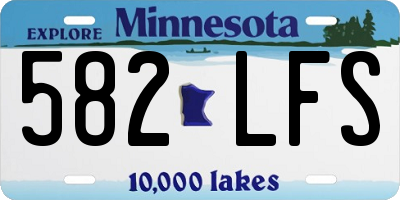 MN license plate 582LFS