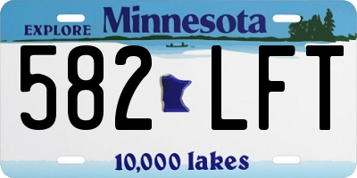 MN license plate 582LFT