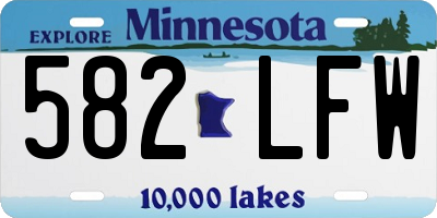 MN license plate 582LFW