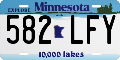 MN license plate 582LFY