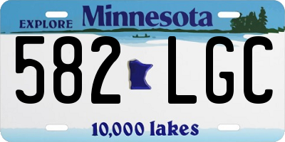 MN license plate 582LGC