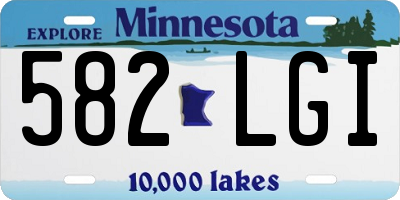 MN license plate 582LGI