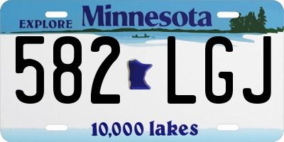 MN license plate 582LGJ