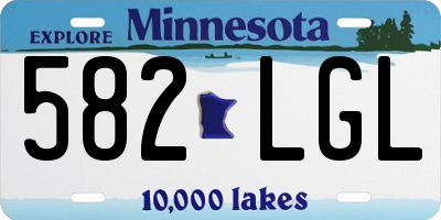 MN license plate 582LGL