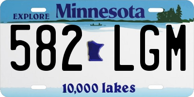 MN license plate 582LGM