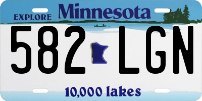MN license plate 582LGN