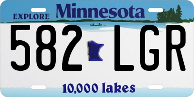MN license plate 582LGR