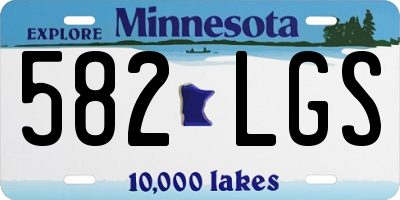 MN license plate 582LGS