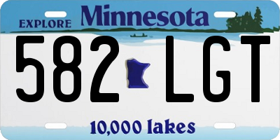 MN license plate 582LGT