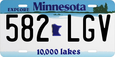 MN license plate 582LGV