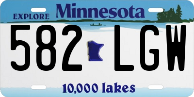 MN license plate 582LGW