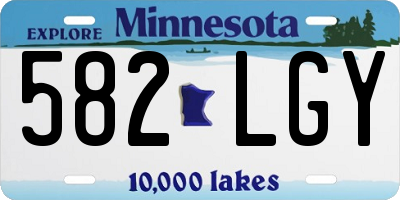 MN license plate 582LGY