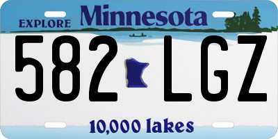 MN license plate 582LGZ