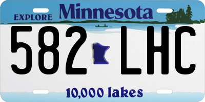 MN license plate 582LHC