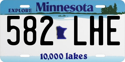 MN license plate 582LHE