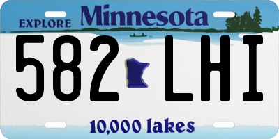 MN license plate 582LHI