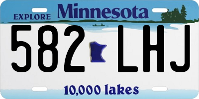 MN license plate 582LHJ