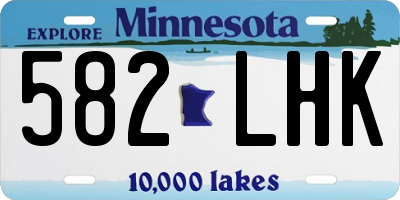 MN license plate 582LHK