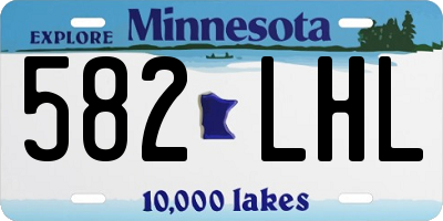 MN license plate 582LHL