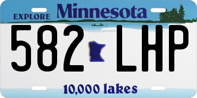 MN license plate 582LHP