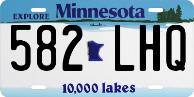 MN license plate 582LHQ