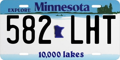 MN license plate 582LHT