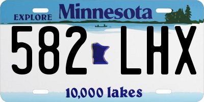 MN license plate 582LHX