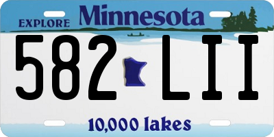 MN license plate 582LII