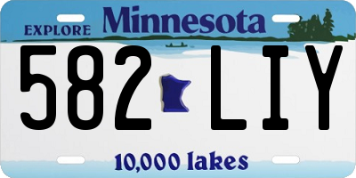 MN license plate 582LIY