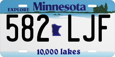 MN license plate 582LJF