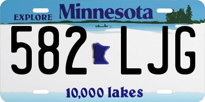 MN license plate 582LJG