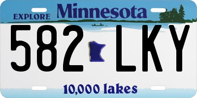MN license plate 582LKY