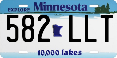 MN license plate 582LLT