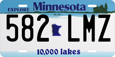 MN license plate 582LMZ