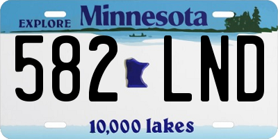 MN license plate 582LND