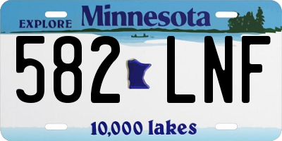 MN license plate 582LNF