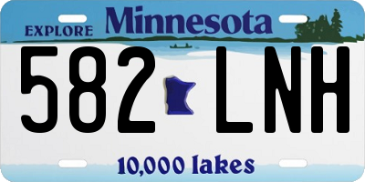 MN license plate 582LNH