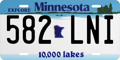 MN license plate 582LNI