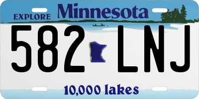 MN license plate 582LNJ