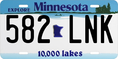 MN license plate 582LNK
